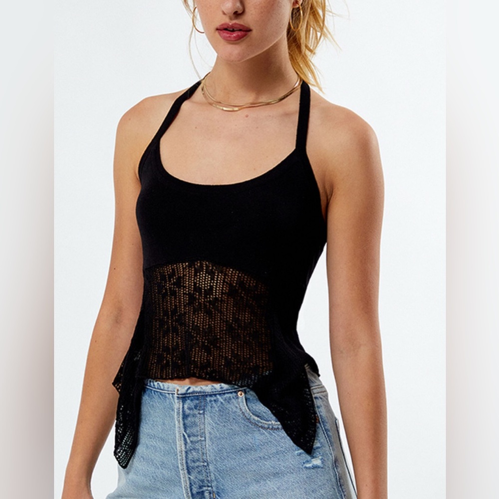 La Hearts Women Black‎ Lace Camisole Top Size Medium